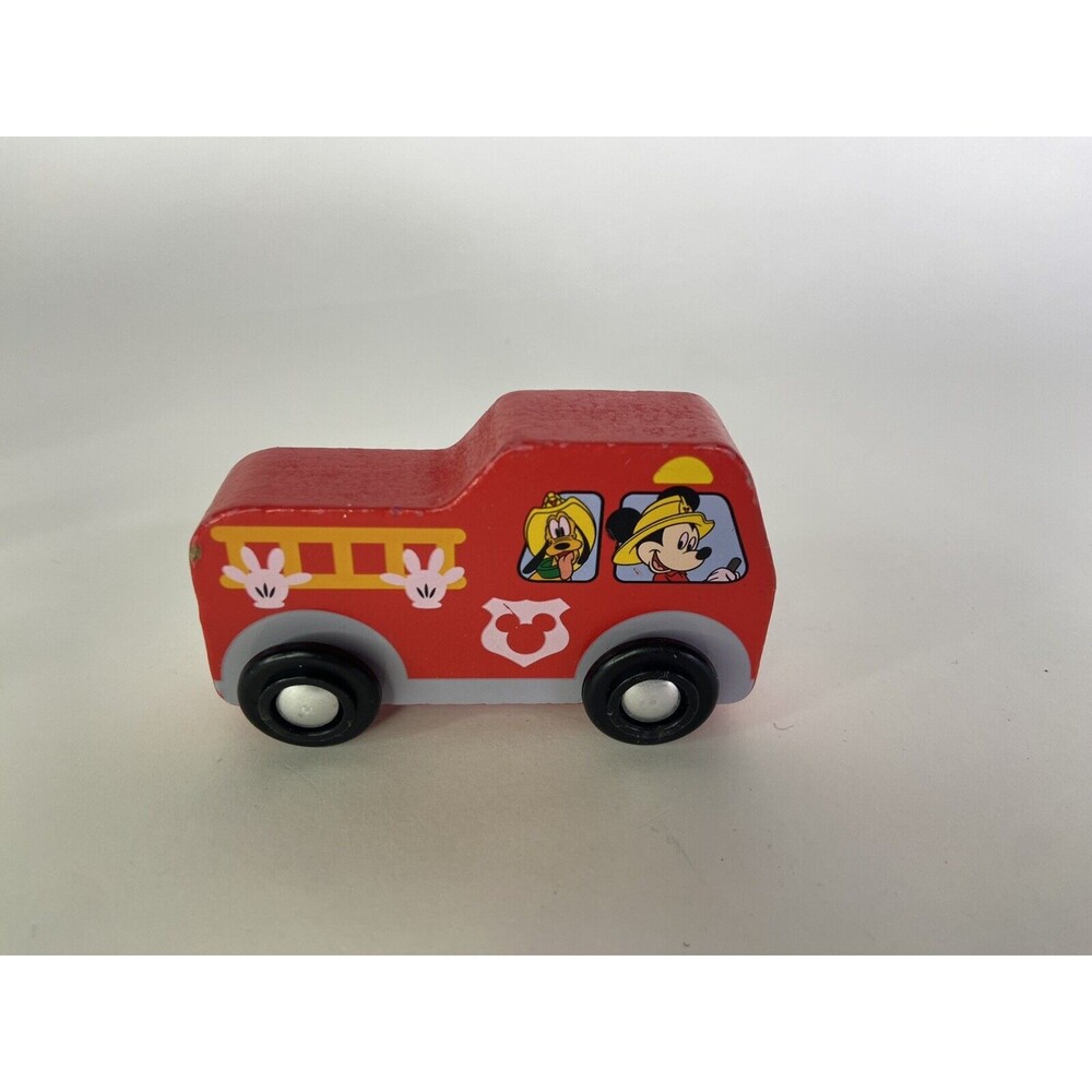 Melissa and Doug Disney Mickey Mouse Fire Truck Wooden Vehicle Replacement Toy